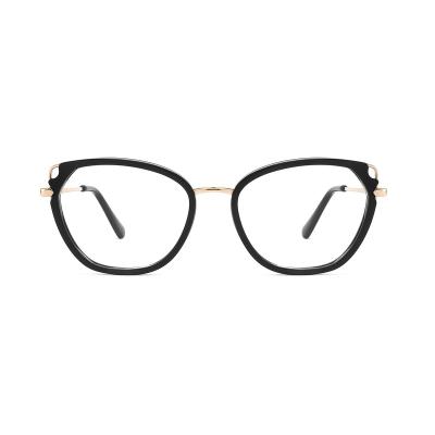 China For Ram Eyewear 2022 old school fashion optical frame half reading glass the new china acetate metal eyewear frames wholesale wrapped round glasses for sale