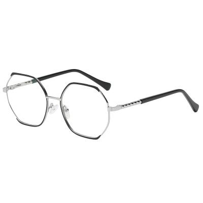 China New Anti-blue lightweight candy color eyebrow polygon lightweight glasses ladies vintage fashion clear glasses computer glasses for sale