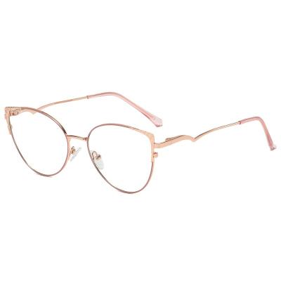 China Blue Cup Cat Eye Computer Glasses Anti Ray Glasses Women Fashion Clear Blue Glasses Eye Glasses for sale