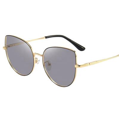 China 2022 Hot Selling Cat Eye Metal Photochromic Anti Metal Glasses Mobile Phone Computer Computer Radiation Glasses Blue Light Eyewear for sale