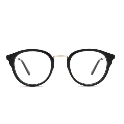 China Wholesale Acetate Metal Eyewear Glasses Frames Round Men China Glasses Optical Reading Glass Frames for sale