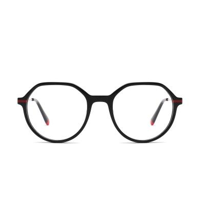 China Wholesale Round Metal Eyewear Eyewear Frames Fashion Acetate Glass China Optical Reading Glasses for sale