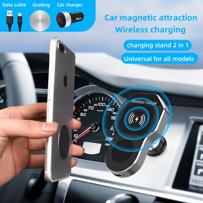 China wholesale PROFESSIONAL 2 in 1 universal high speed fast wireless car holder charging charger for sale