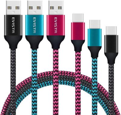 China Extra Long USB C Nylon Braid 3 Meters Charging Cable USB2.0 Type C Cable For Smartphones for sale