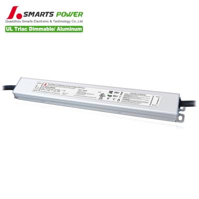 China Slim Type LED Driver 12V 96W 8A Triac Dimmable LED Power Supply Waterproof UL Listed 331*32*23mm for sale