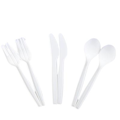 China Food Grade PLA+MD Disposable Cheap Price Mordern White Disposable Fork Degradable Fork for sale