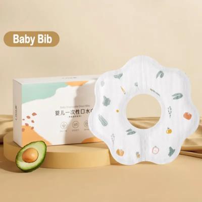 China Custom Printed Non-woven Baby Bibs with Waterproof Design and Elastic Band BB-01 for sale