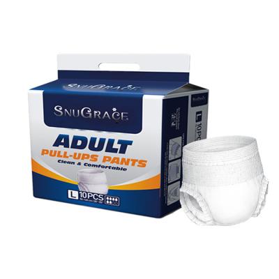 China SNUGRACE Adult Diaper Panties for Incontinence Plain Woven and Pull Up Nappy Pants for sale