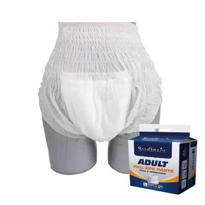 China Fluff Pulp Pull Up Briefs High Absorbency Adult Diapers Panties for Senior Care Needs for sale