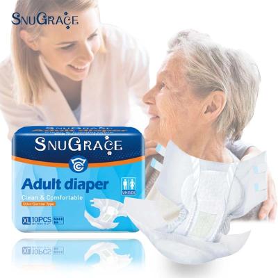 China Printed SNUGRACE Deodorizing Chip Adult Diapers 70-250g Thick Diaper for Women Printed for sale