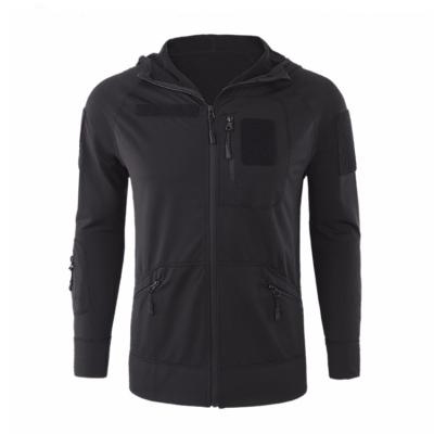 China Chenhao Windproof Outdoor Breathable Thin Black Uniform Hoodie To Increase Tactical Jacket for sale