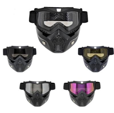 China Chenhao Wholesale Ski Bike Riding Windproof Glasses Cycling Motorcycle Sports Detachable Open Face Goggle Helmets Goggles for sale