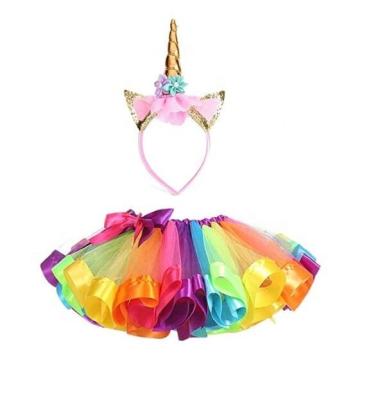 China Anti-wrinkle Unicorn Headband and Tutu Skirt Dress Kit for Girls Kids for sale