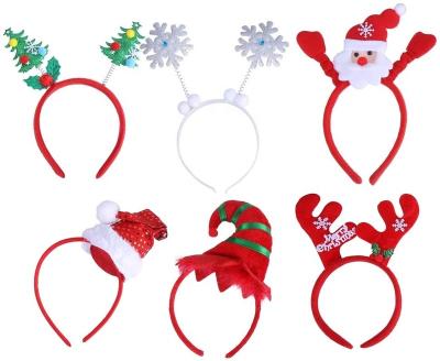 China Headbands for Christmas Tree or Party Christmas Bells Santa Hat Headbands for Kids Adults Christmas Gifts Headbands for sale