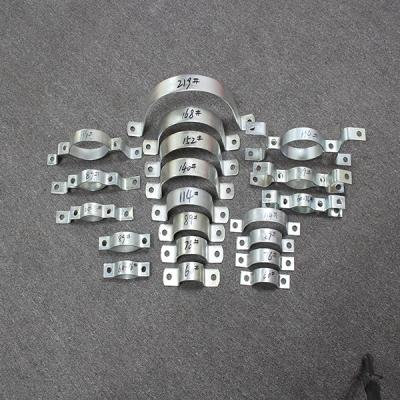 China Durable Hot Sale Galvanized Adjustable Band Good Price Galvanized Pipe Clamp Pipe Strap Clamp for sale