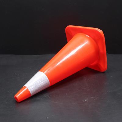 China High Visibility High Reflective and Eye-Catching Pvc Cone Good Adhesion Pvc Traffic Cone Waterproofing Pvc Flexible Cone for sale