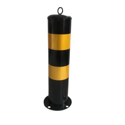 China High Visibility Safety Casting Iron Barrier Post Casting Iron Barrier Post Warning Barrier Post Stripe Color for sale