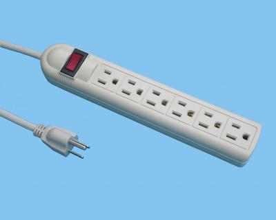 China ZHONG XING America Residential / General Purpose Extension Socket Power Strip 6 Strips for sale