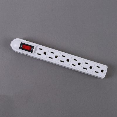 China ZHONG XING America Residential / General Purpose Extension Socket AC Power Strip 6 Outlets for sale