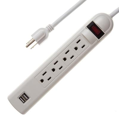 China ZHONG XING American Residential / General Purpose Power Strip AC Surge Protector With USB Charging Ports for sale