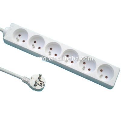 China French Type Euro Socket, Multiple Socket Outlet, Extension Power Safety 6 Way Socket for sale