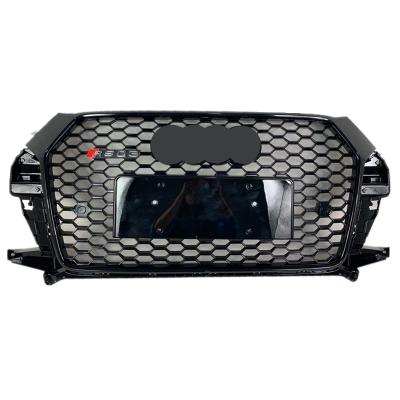 China ABS For Audi RSQ3 Style Front Bumper Middle Grill For Audi Q3 2016 2017 2018 Silver Chrome Black ABS Car Accessories for sale