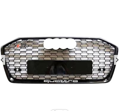 China ABS Ready To Ship For Audi A6 C8 A6L Grille Modify RS6 Quattro Silver Black Chrome Front Grille In New Style For 2019 Automobile for sale