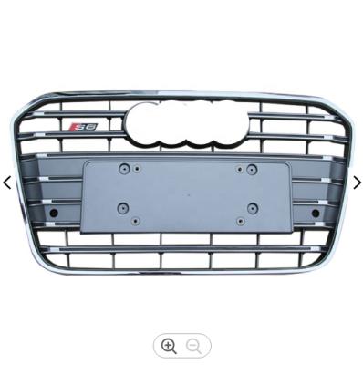 China ABS Front Grill For Audi A6 C7 A6L Center Honeycomb Mesh High Quality Bumper Grill None Low Style 2012-2015 for sale