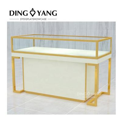 China Luxury factory gold jewelry store counter jewelry showcase wholesale popular modern budget can be adjusted for sale