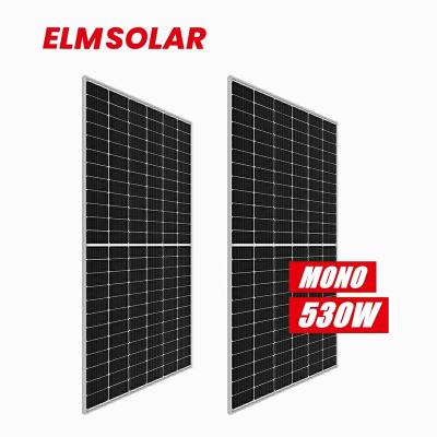 China Solar Home System ELM solar best selling high efficiency 530w 550w bifacial mono pv panels half cell solar panels for sale