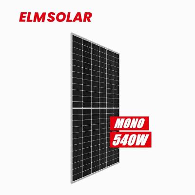 China Solar Home System ELM factory wholesale black sliver 188mm half cell 540w 550w mono solar panels for home ground for sale