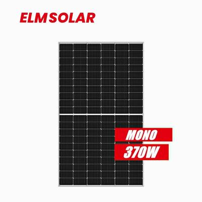 China Home System ELM Solar Hot Sale 166mm Manufacturer Half Solar Cell Solar Panels 350w 370w PV Mono Panel For Home Use for sale