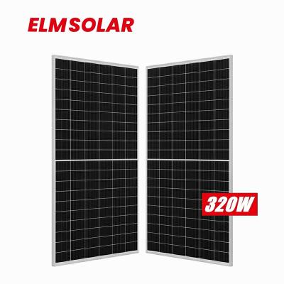 China Wholesale 320w type 158mm solar panel 320w solar power solar plant ELM solar factory N type cheap half mono panel for sale