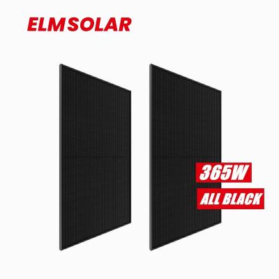 China Wholesale Home System ELM Manufacturer Black Mono Solar 166mm 350w 365w PV Panels Half Cell For Home Roof for sale