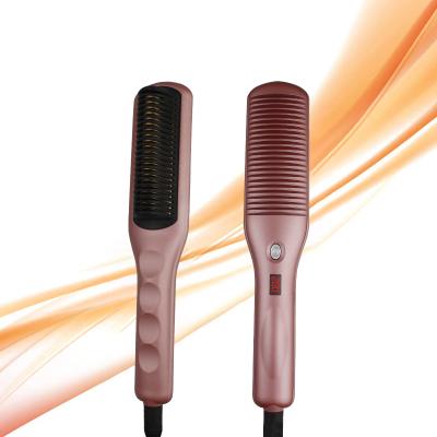 China Outdoor Electric Universal Comb Heater Hair Straightener Brush Fast Hair Straightener Brush for sale