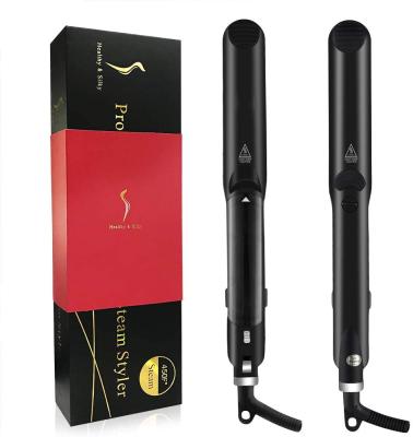 China Outdoor Professional Hair Styling Salon Beauty Machine Custom Ceramic Flat Iron Steam Hair Straightener for sale