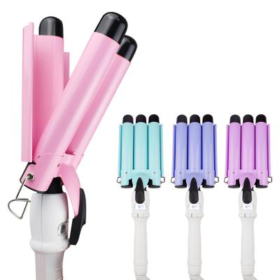 China Wave Hair Curling New PTC Adjustable Safe Heating 3 and 5 Ceramic Hair Barrels Hesitate Curling Iron Hair Curler for sale