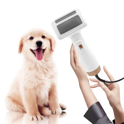 China Fashionable Appearance Pet Hair Dryer 2 in 1 Pet Grooming Hair Dryer with Molding Slicker Brush Dog Home Hair Dryer for Small and Medium Dogs and Cats for sale