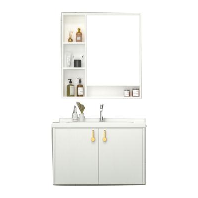 China Modern Custom Cabinet-Style Dressing Table Aluminum Handle Bathroom Cabinet Dressing Table Bathroom Cabinet for sale