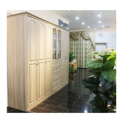 China (Height)Adjustable Wardrobe With Door Matte White Melamine Wardrobe Modern Furniture Bedroom Hinged Wardrobe for sale