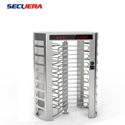 China Full Height Security Electronic Fingerprint Reader Single Channel Turnstile Barrier Gate for sale