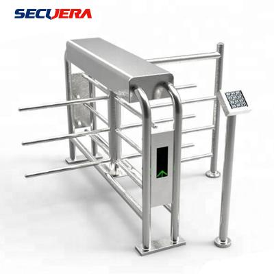 China Stainless Steel Low Price Mall Double Channel Full Height Cross Turnstile Barrier Gate for sale