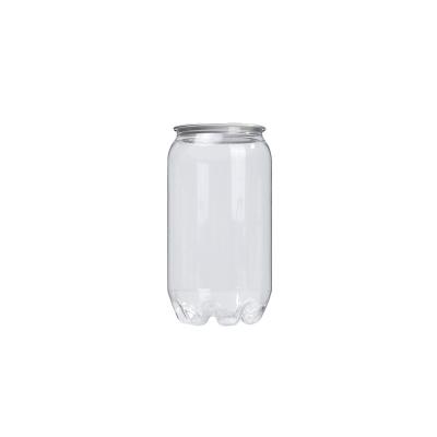 China JIMA Beverage Coffee Pot 250Ml 330ML350ML 400ML 500ML 650ML Plastic Box Drinks Ring Transparent Pet Pull Coffee Tea Milk Plastic Cans for sale