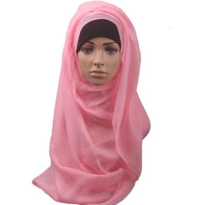 China Hot Wholesale Scarf Women Hijab Polyester Scarf Chiffon Hijab for sale