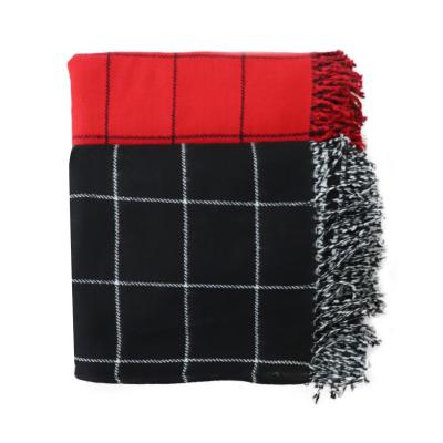 China 2021 Wholesale Red Winter Warm Plaid Shawl Ladies Shawl High Quality Printing Classic Scarf for sale