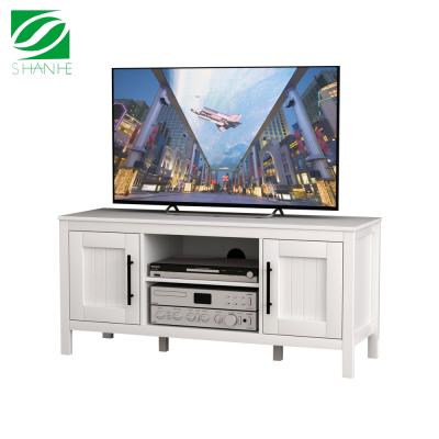 China Modern White Europe Shanhe OEM 2 Doors Base Sitting TV Table for sale