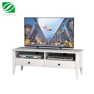 China Europe OEM Shanhe Wooden White Living Room TV Stand Table for sale