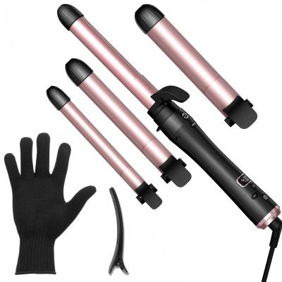 China Interchangeable Ceramic Combination Hair Curling Iron Hair Curler Suite 3 in 1 Magic Wand Curling Set for sale