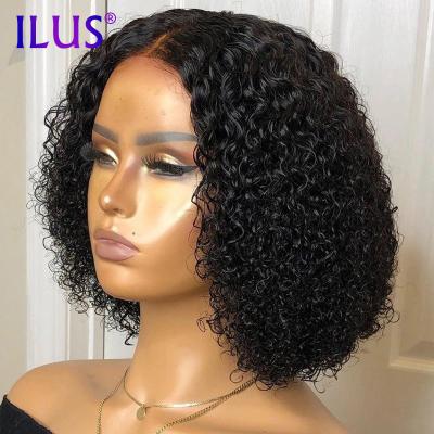 China Free Shipping Free Shipping Natural Colored Curly Bob Wigs Full Lace Front Human Hair Curly Wigs For Women HD Color Lace Front Wigs for sale