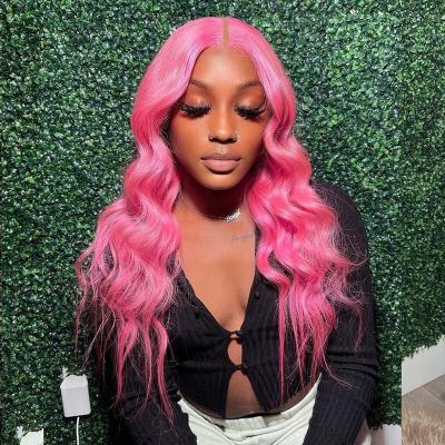 China Body Wave HD 613 Sheer Lace Front Wigs Orange Pink Natural Bule Color Body Wave Hair Toupee Wigs Hairline Wigs For Black Women for sale